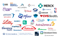 A graphic of company logos from the below list of companies that graduates of 2023 have found jobs at